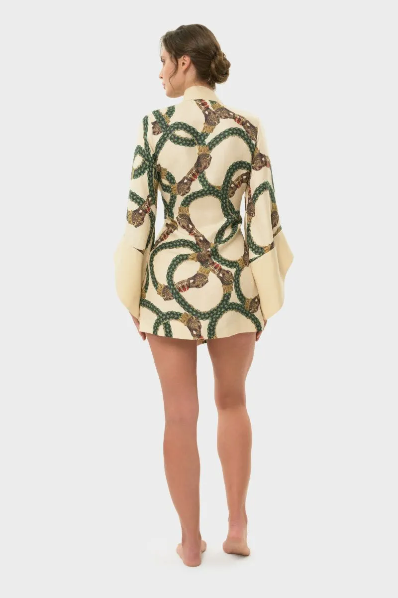 AMARA MINI KIMONO ROBE IN CELINE