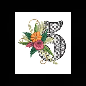 Black Velvet Monogram Number 5