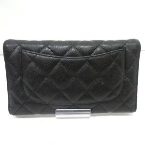 Chanel Black Leather Timeless wallet accessories