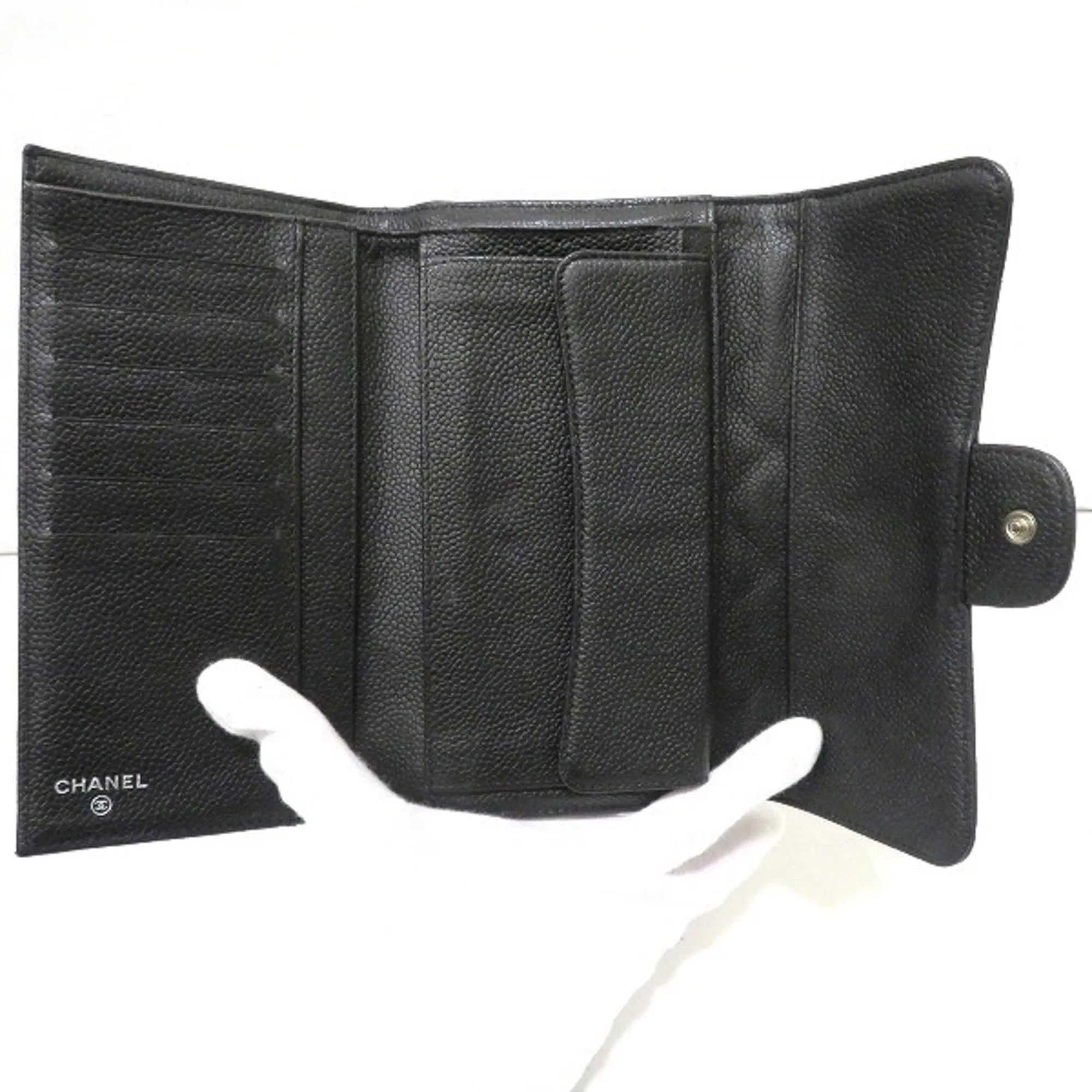 Chanel Black Leather Timeless wallet accessories