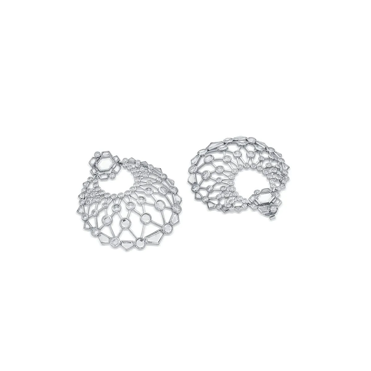 Crystal Moon Bali Earrings