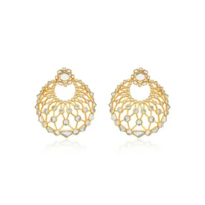 Crystal Moon Bali Earrings