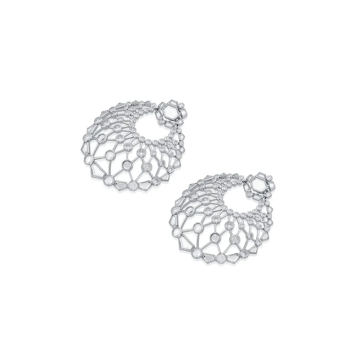 Crystal Moon Bali Earrings