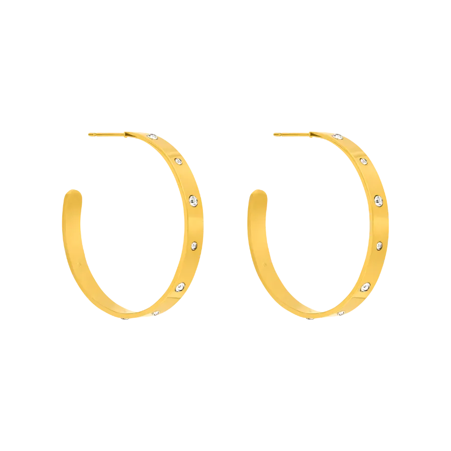 Eternal Timeless Hoop Ohrringe 18K Vergoldet