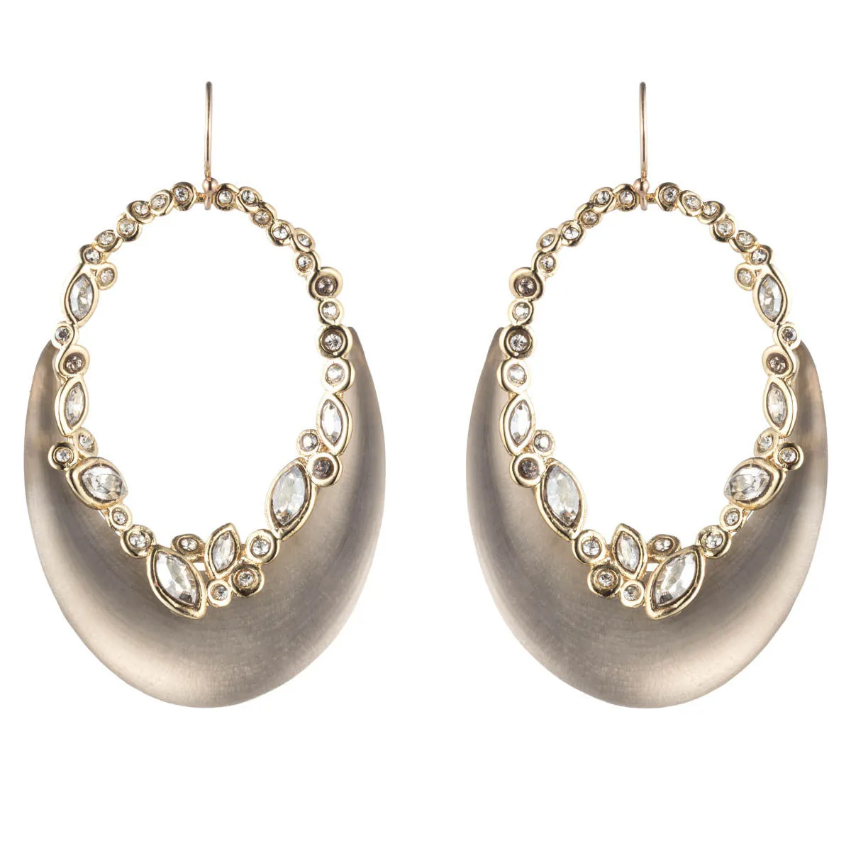 Imperial Crystal Lace Crescent Earring