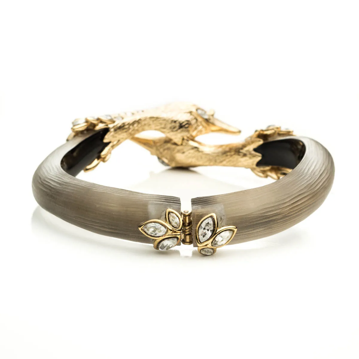 Imperial Kissing Swan Hinged Bracelet