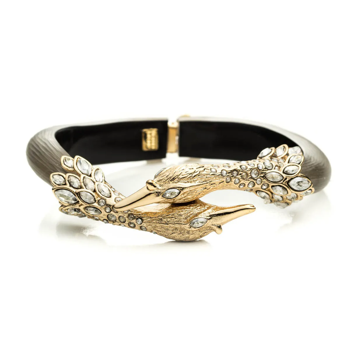 Imperial Kissing Swan Hinged Bracelet