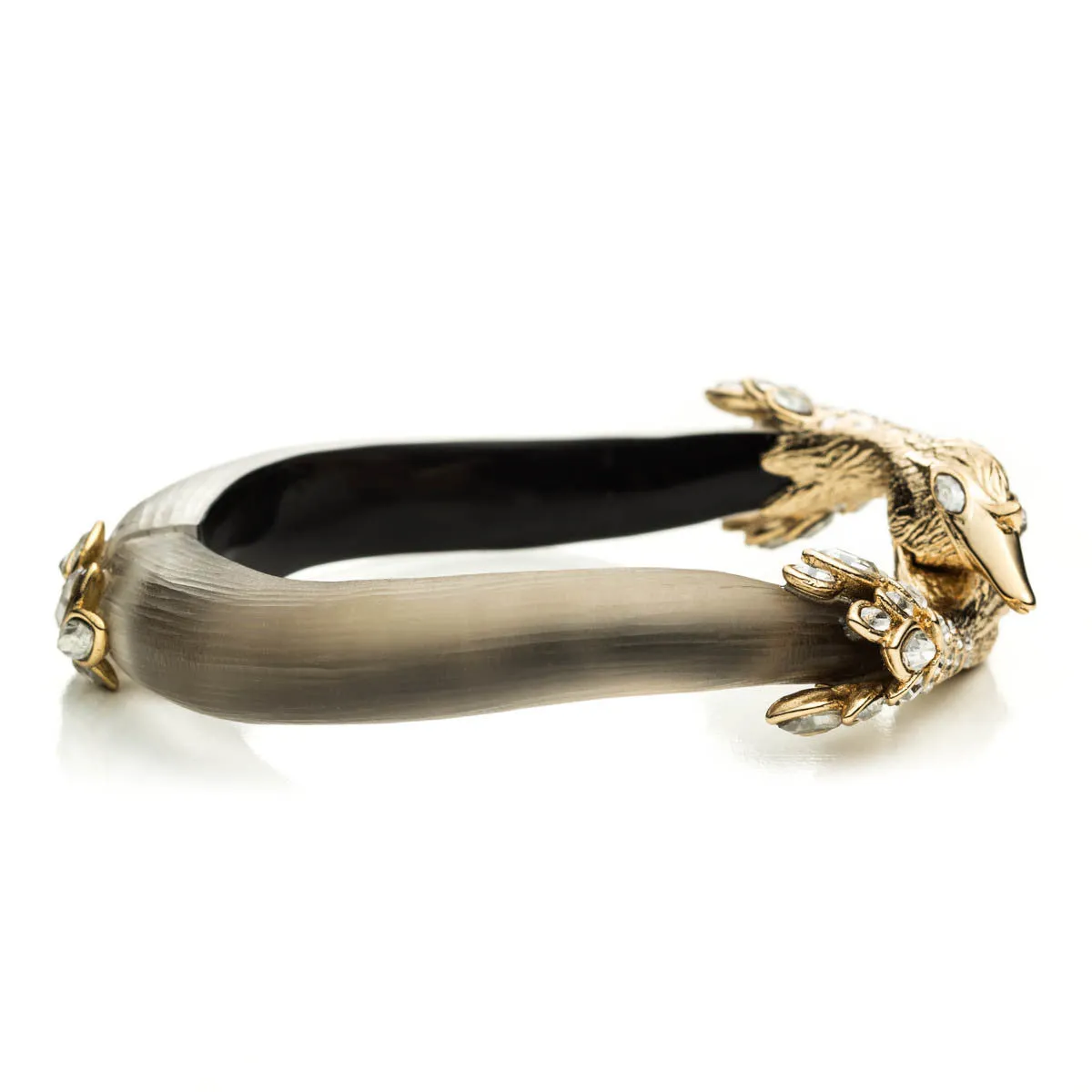 Imperial Kissing Swan Hinged Bracelet
