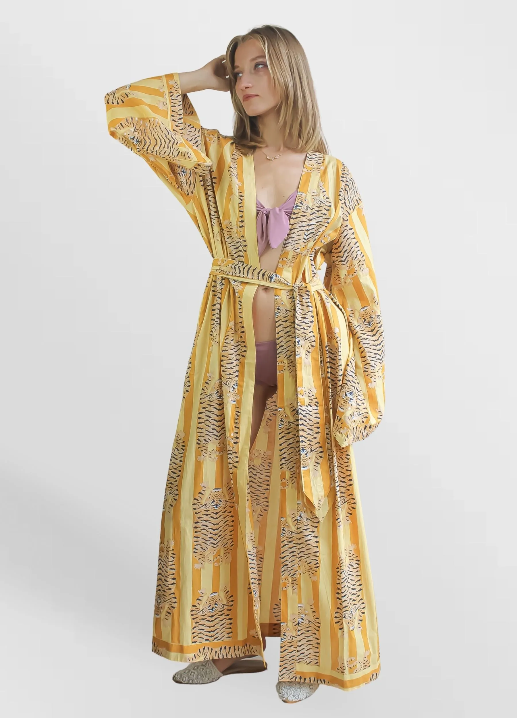 Paradise Mustard Kimono
