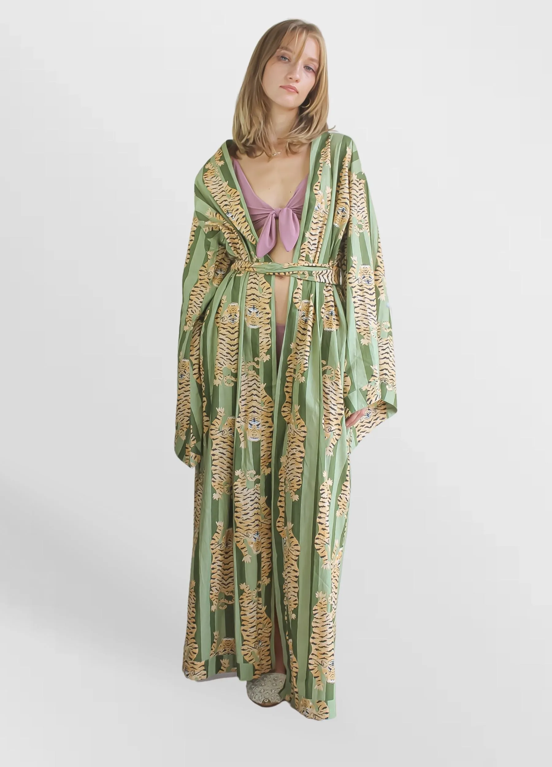 Paradise Olive Kimono