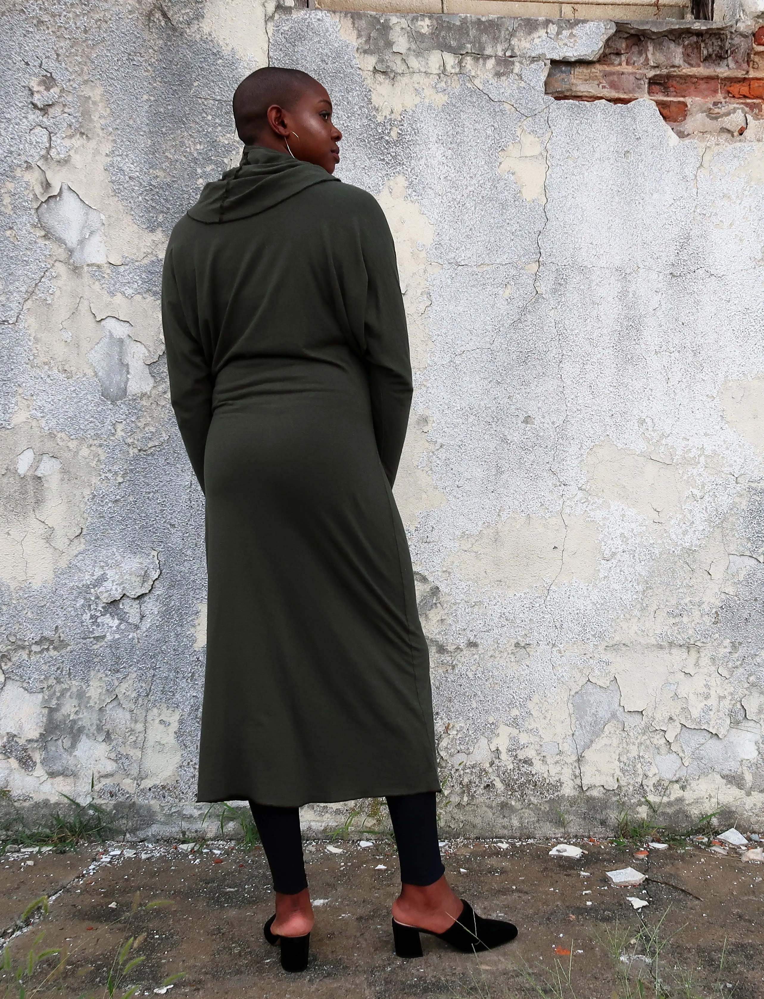 Super Cowl Migration Long Dress