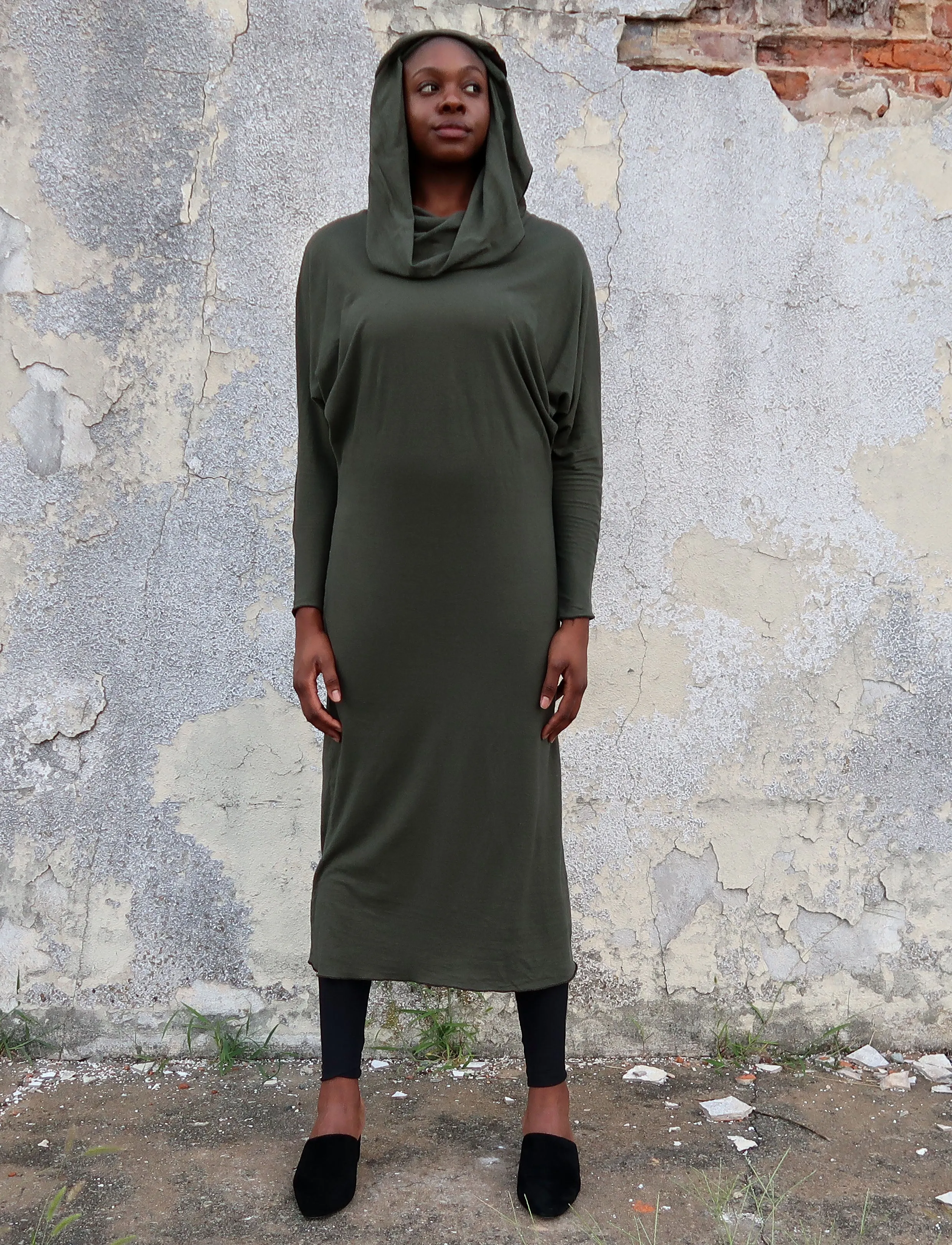 Super Cowl Migration Long Dress