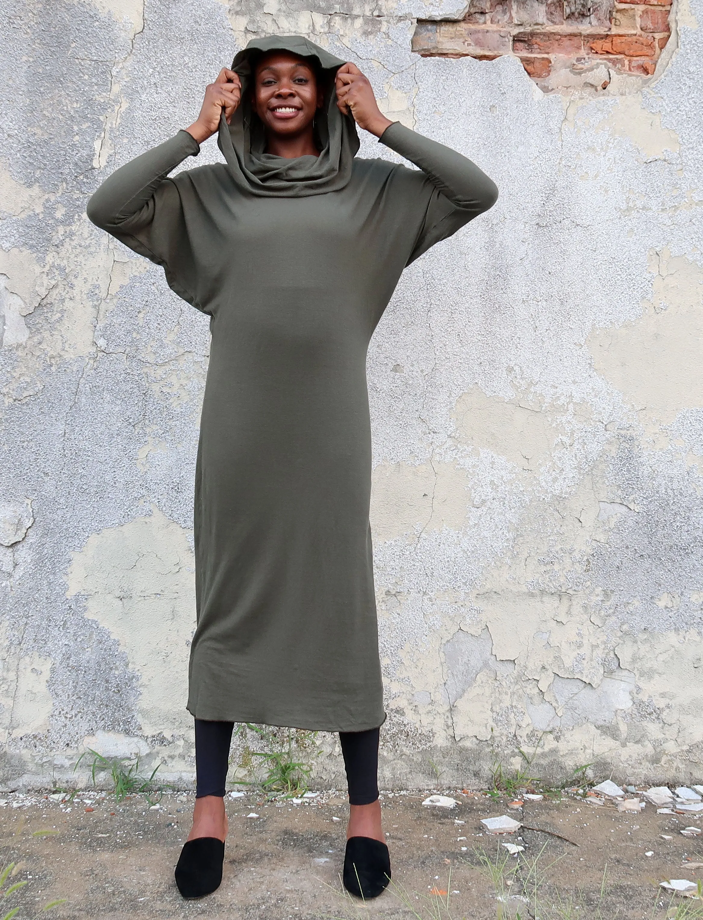 Super Cowl Migration Long Dress