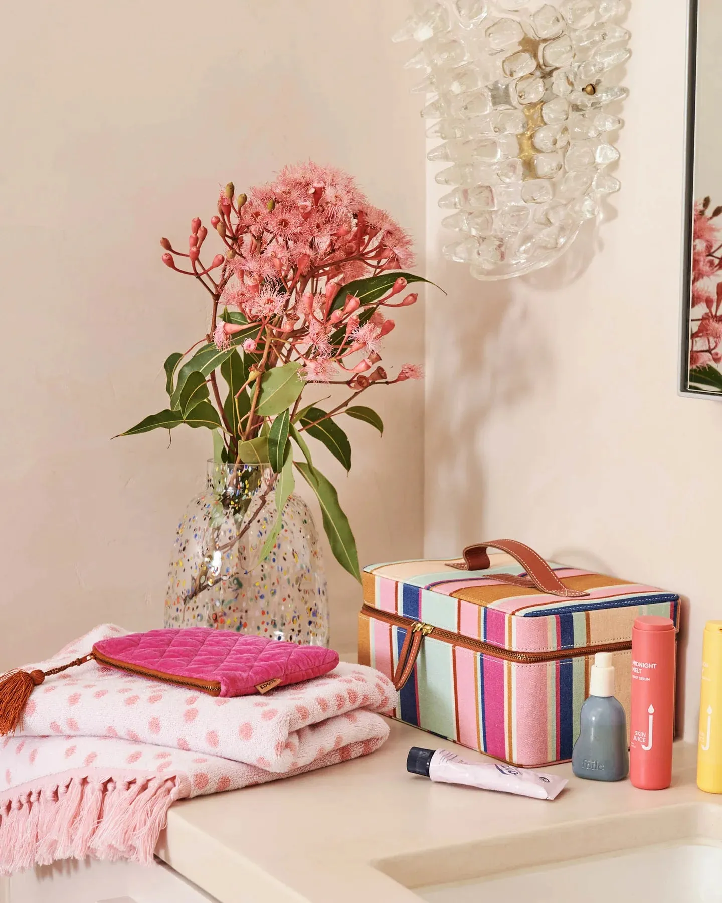 Sweet Talker Velvet Cosmetics Purse - Kip & Co.