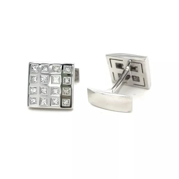 TIMELESS CUFFLINKS NATURAL PRINCESS DIAMONDS