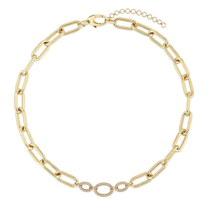 Timeless Diamond Vintage Link Necklace
