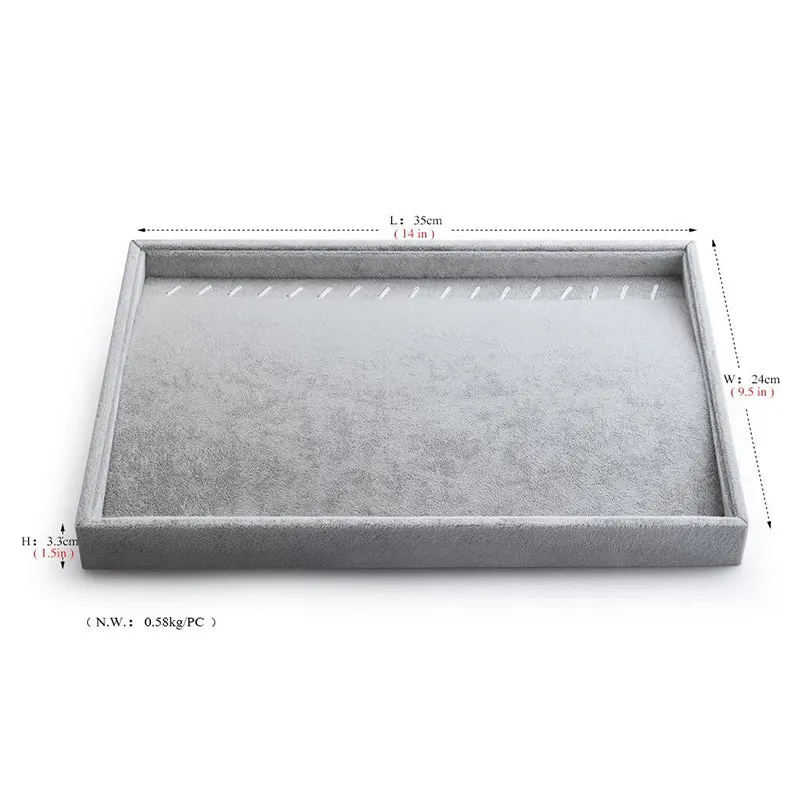 Velvet Stackable Necklace Bracelet Jewelry Display Tray P00105