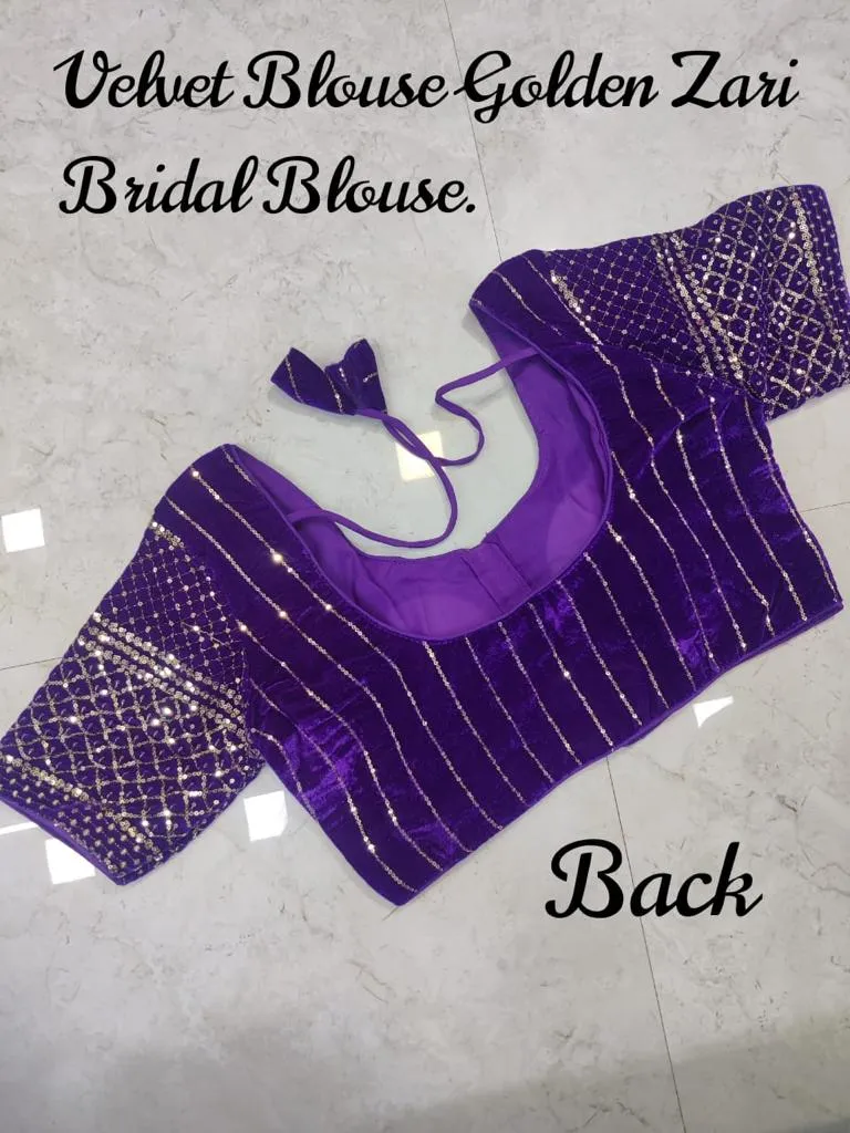 Women's Designer Velvet Bridal 9000 Velvet Blouse